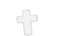 a white cross on a black background